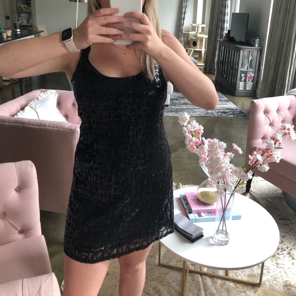 Little Black Sequin Dress